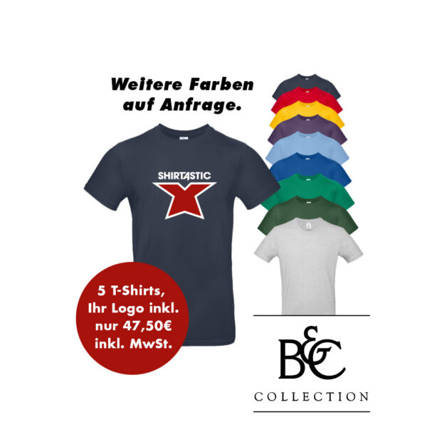 B&C T-Shirt 5er Paket